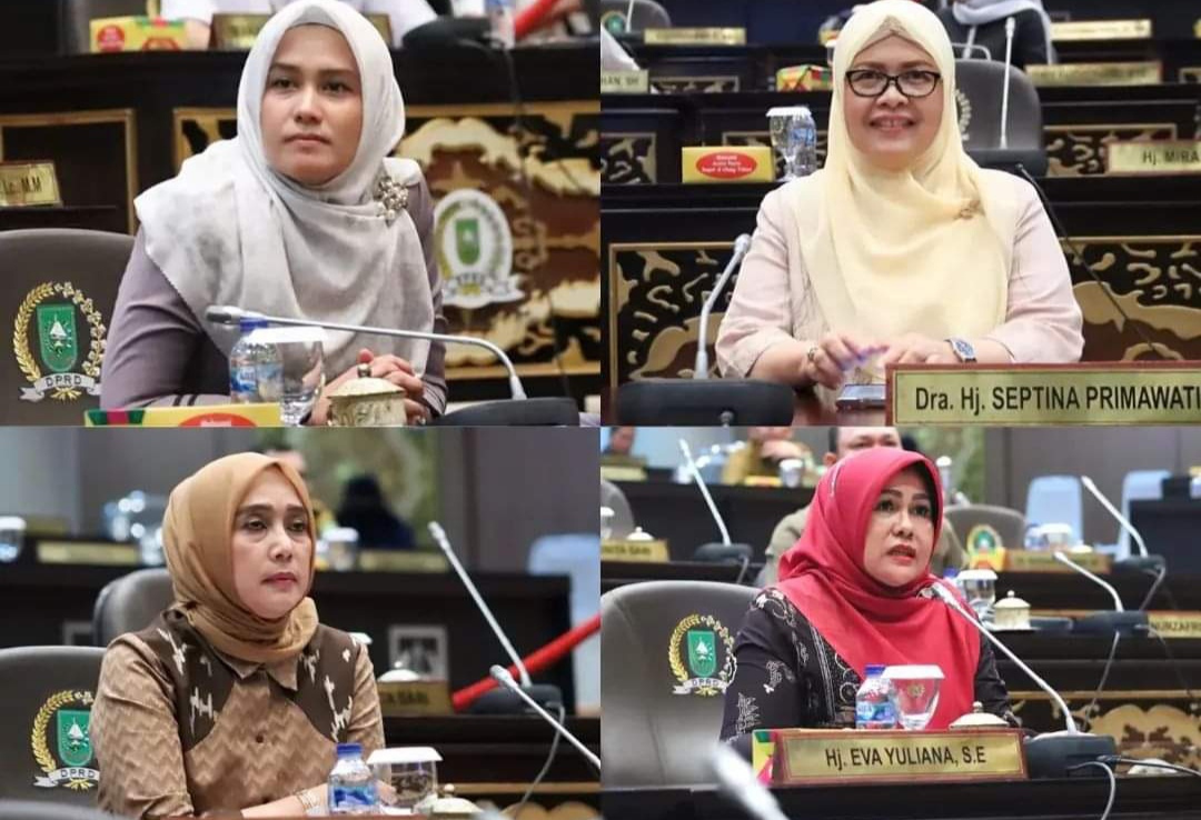 Anggota DPRD Riau mengikuti Rapat Paripurna LKPJ Kepala Daerah Tahun 2022.