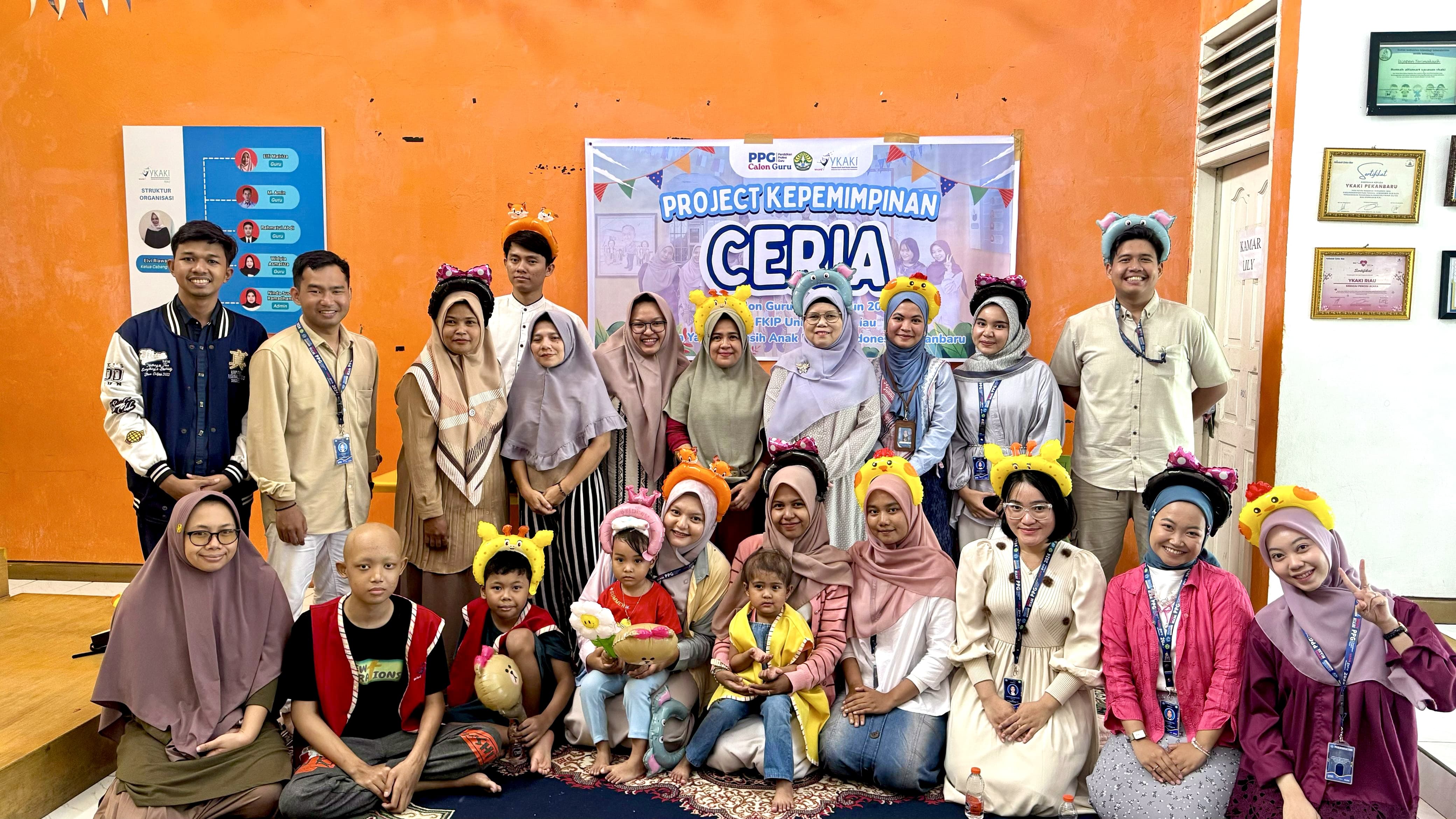 Kegiatan PPG Unri bersama. Anak penderita kanker